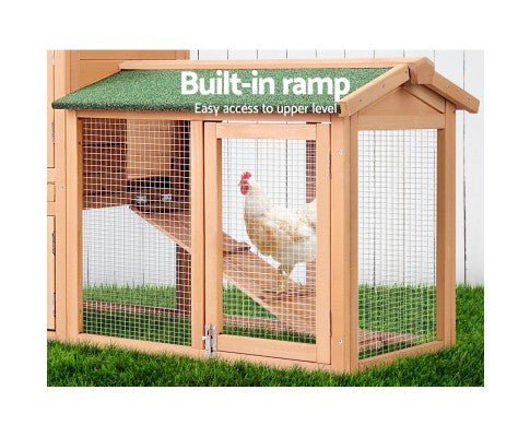 Pet Wooden Hutch Coop with Run - House Of Pets Delight (HOPD)