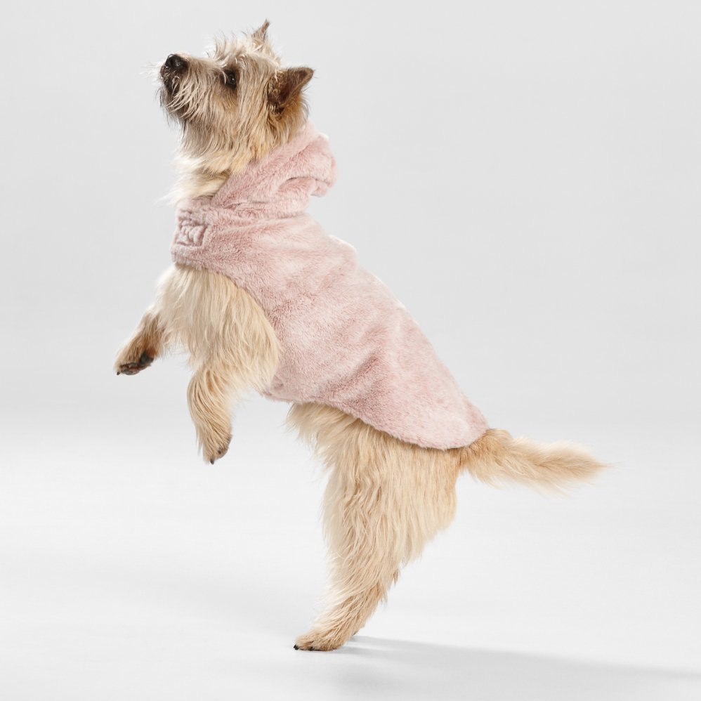 Pink Faux Fur Dog Coat with Hood - House Of Pets Delight (HOPD)