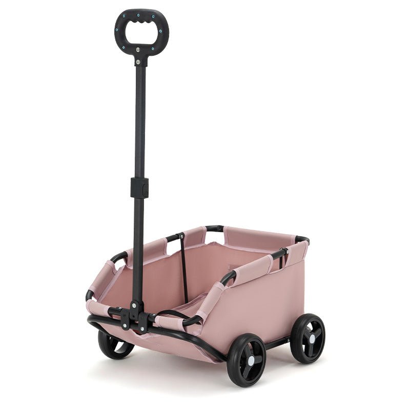 Pink Foldable Pet Travel Wagon for Small Dogs - Lightweight and Portable - House Of Pets Delight (HOPD)