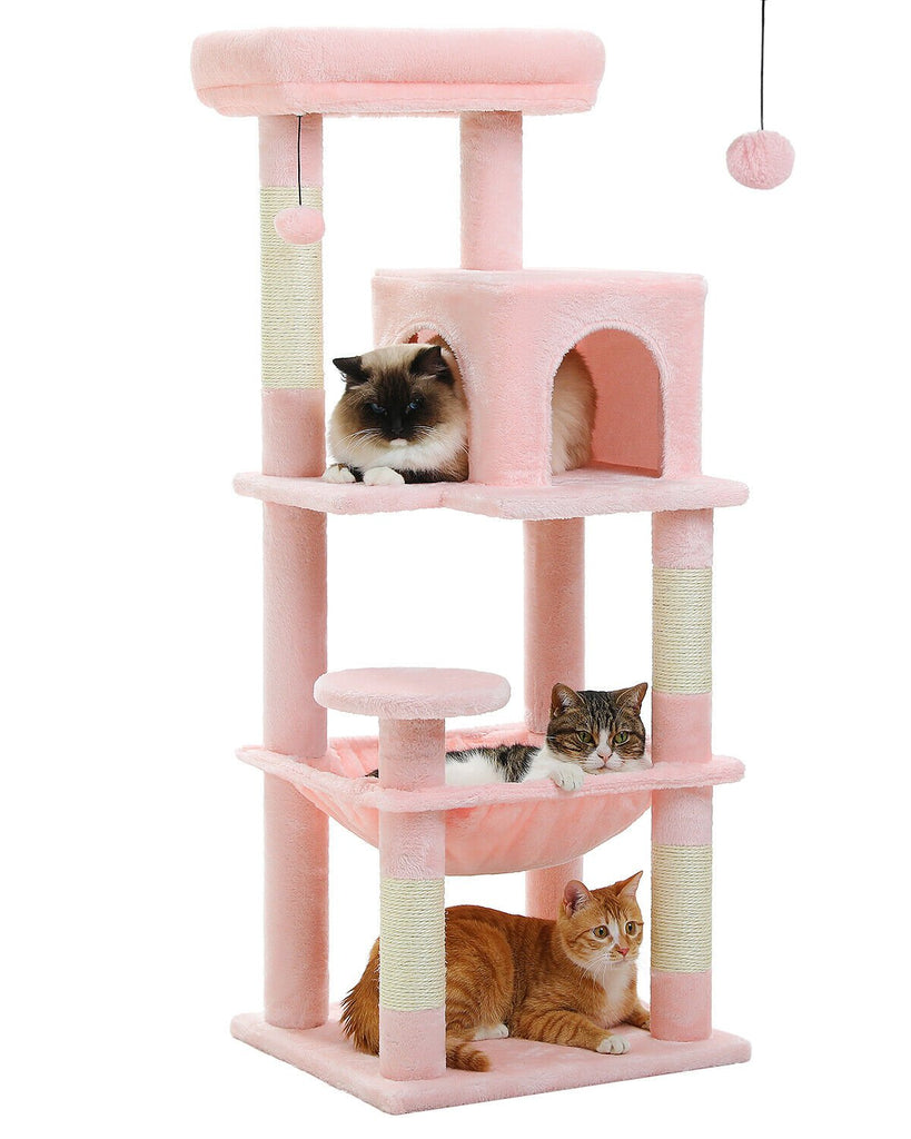 Pink Post Scratcher Cats Condo House - 116cm - House Of Pets Delight (HOPD)