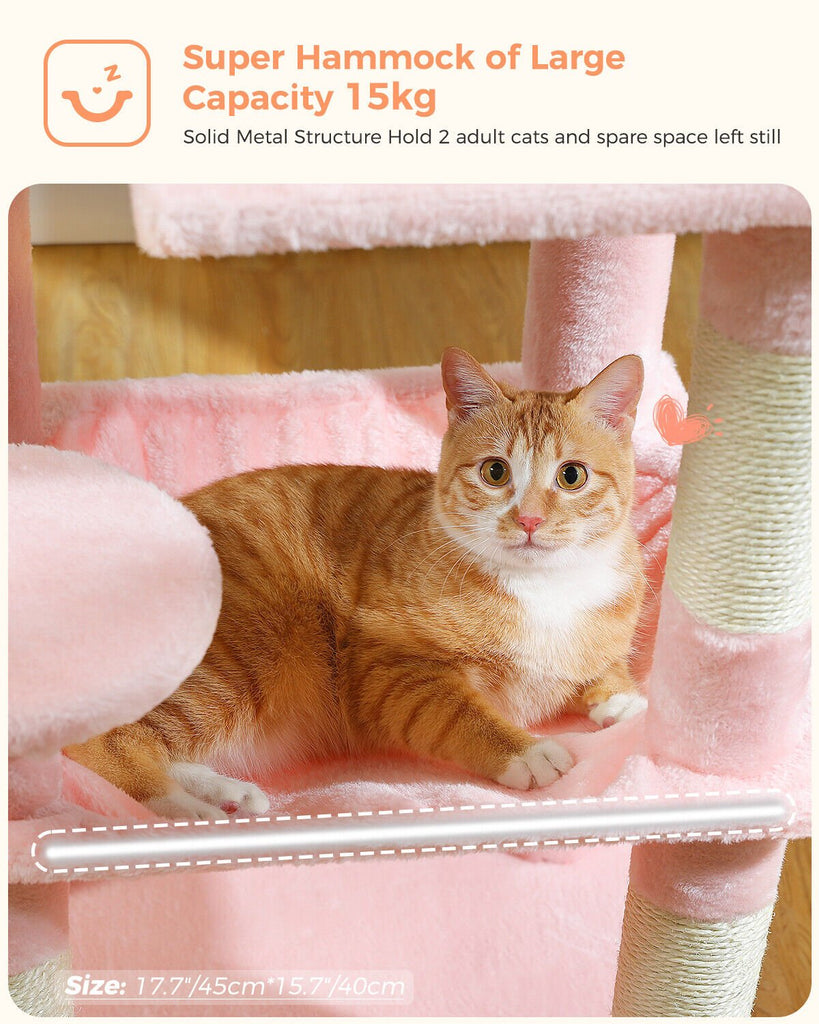 Pink Post Scratcher Cats Condo House - 116cm - House Of Pets Delight (HOPD)