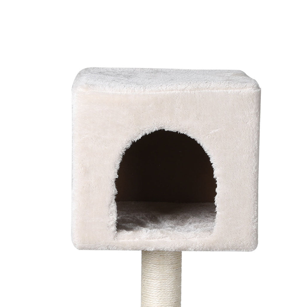 Plush Cat Tree Tower Condo House With Kitty Bed - House Of Pets Delight (HOPD)