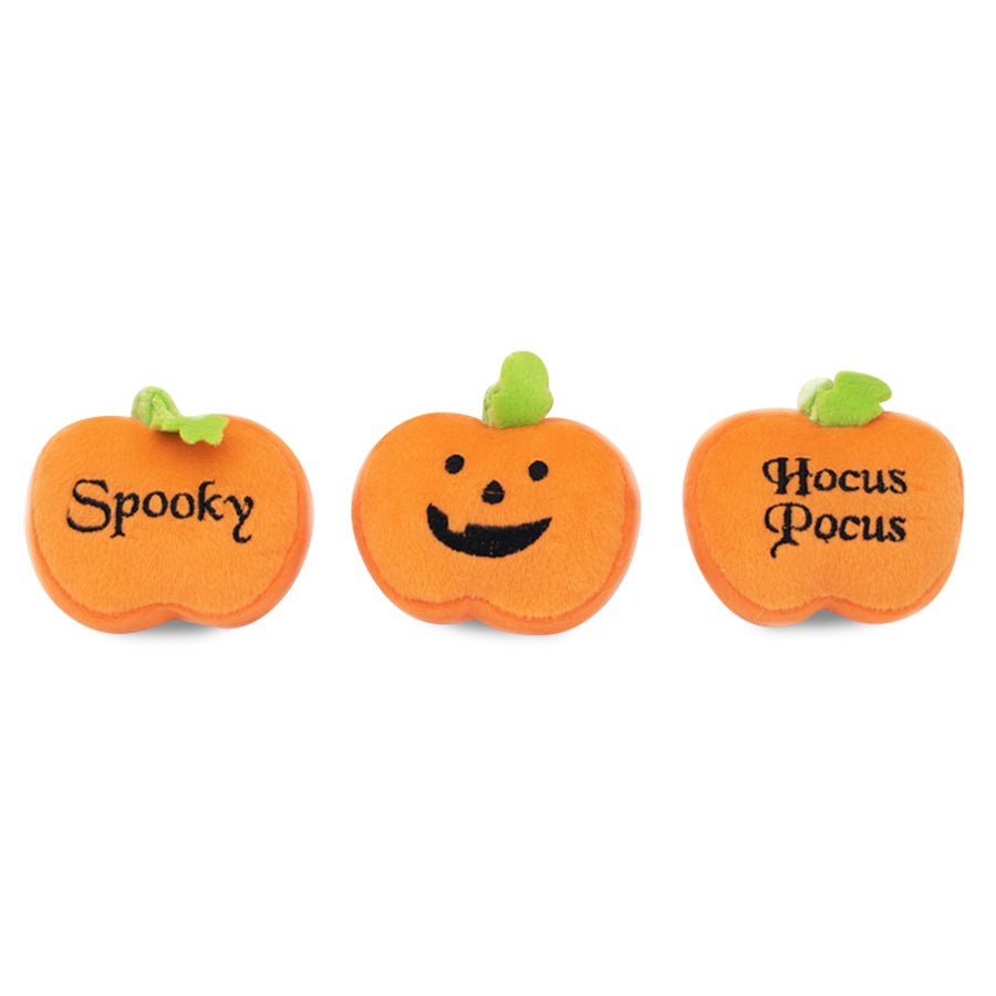 Plush Squeaker Dog Toy - Halloween Miniz 3 Pack - Pumpkins - House Of Pets Delight (HOPD)