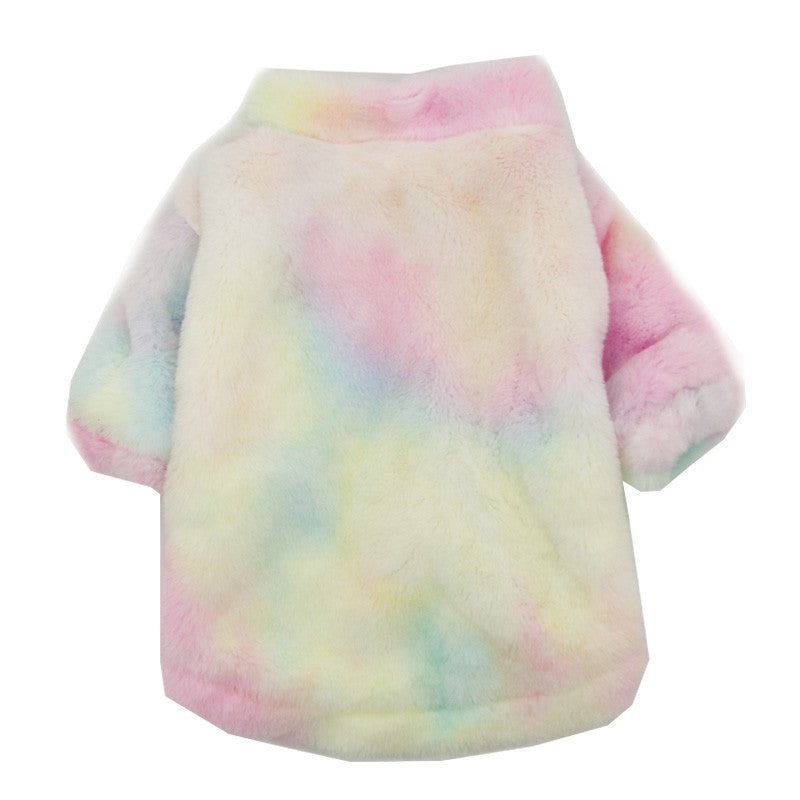 Rainbow Dog Fur Coat - House Of Pets Delight (HOPD)