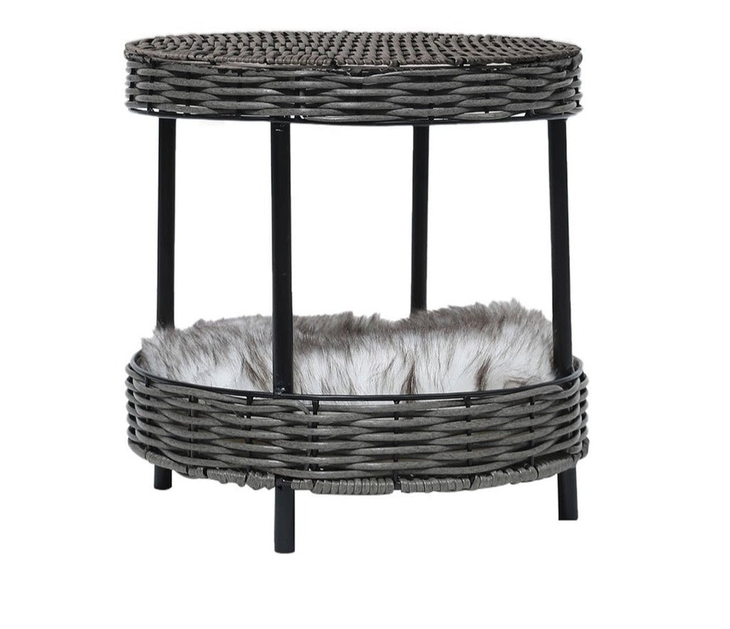 Rattan Raised Wicker Basket Pet Bed - House Of Pets Delight (HOPD)