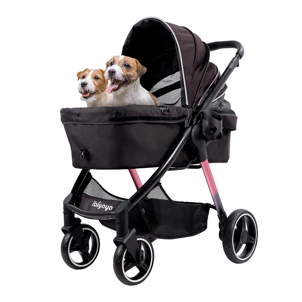 Retro Luxe Pet Stroller For Pets Up To 30kg - Prism Black - House Of Pets Delight (HOPD)