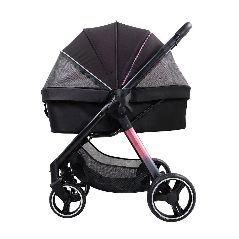 Retro Luxe Pet Stroller For Pets Up To 30kg - Prism Black - House Of Pets Delight (HOPD)