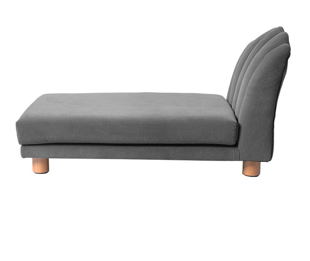 Shell Raised Luxury Pet Sofa Chaise in Soft Grey - House Of Pets Delight (HOPD)