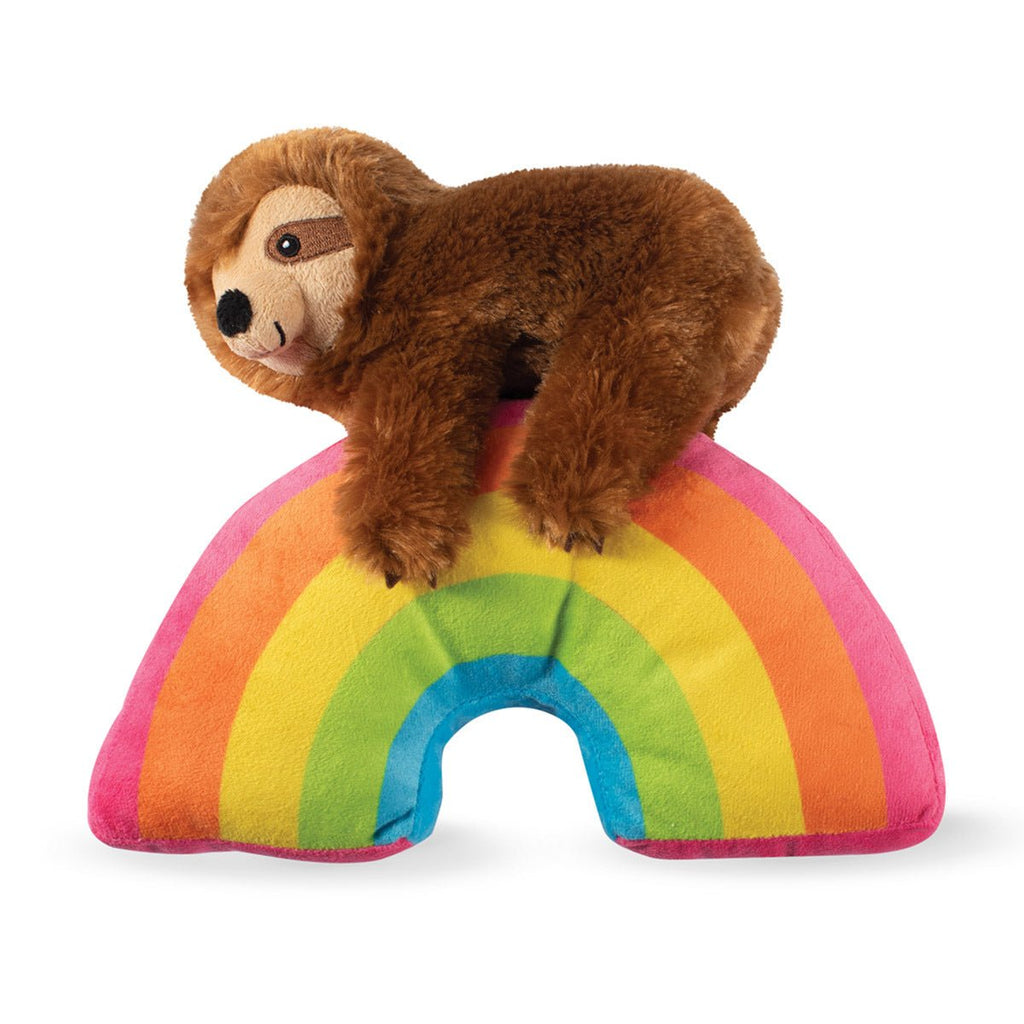 Sloth On A Rainbow Plush Dog Toy - House Of Pets Delight (HOPD)