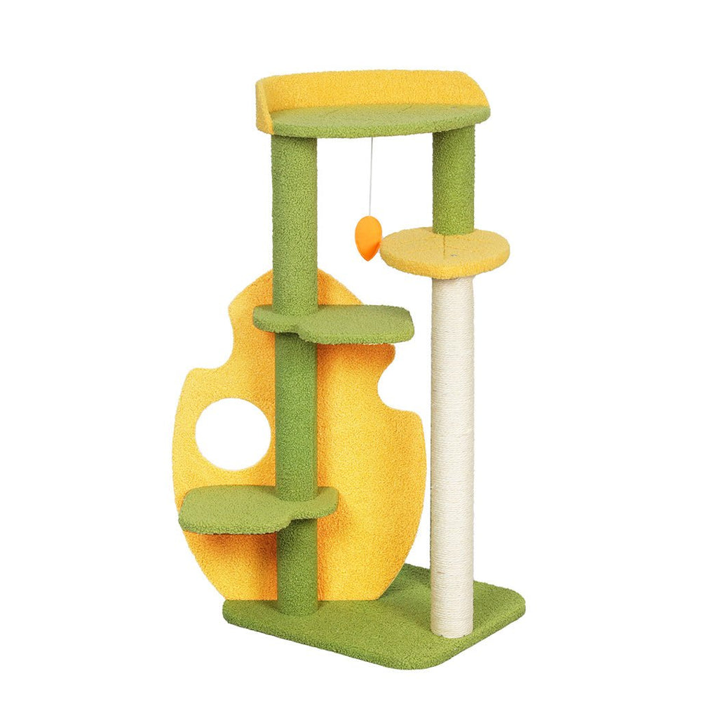 Small Avocado Cat Multi - Level Condo Scratching Post - House Of Pets Delight (HOPD)