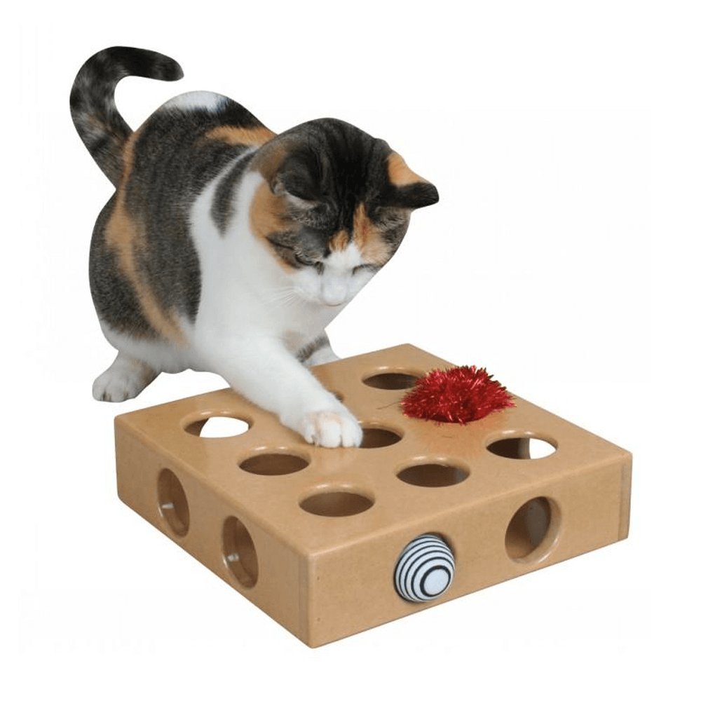 Smart Cat Original Peek - and - Play Interactive Cat Toy Box with Bonus Toys - House Of Pets Delight (HOPD)