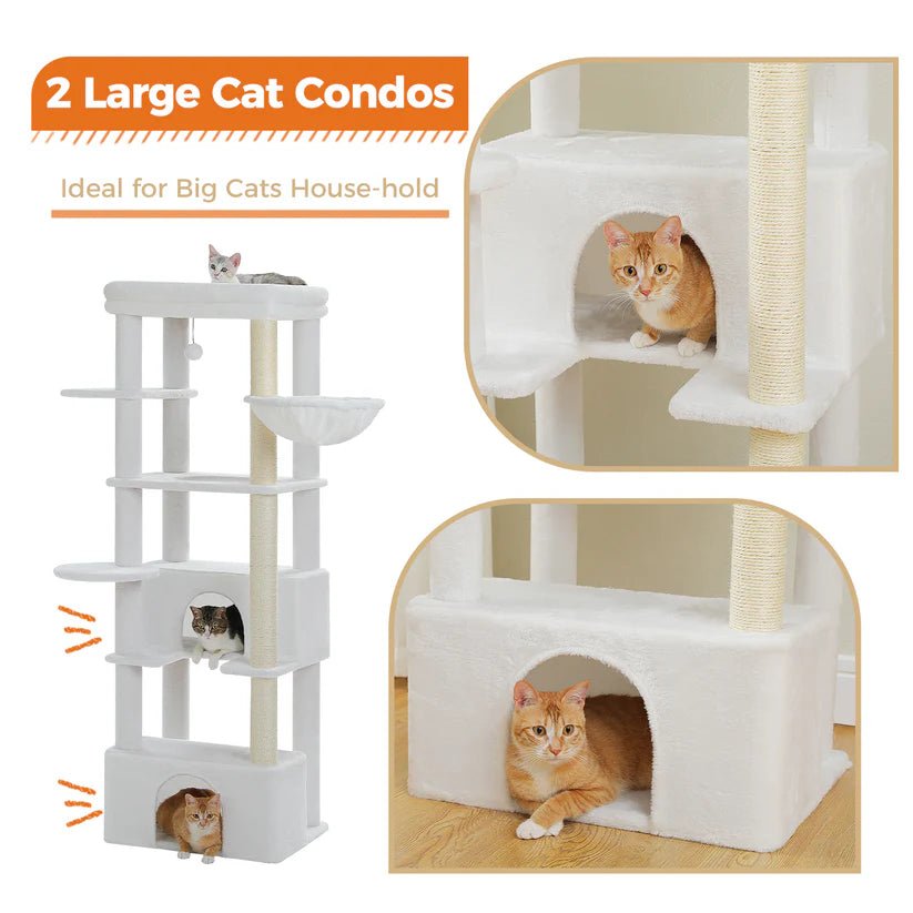 Snow Flake - 170cm Cat Tree Tower Condo - House Of Pets Delight (HOPD)