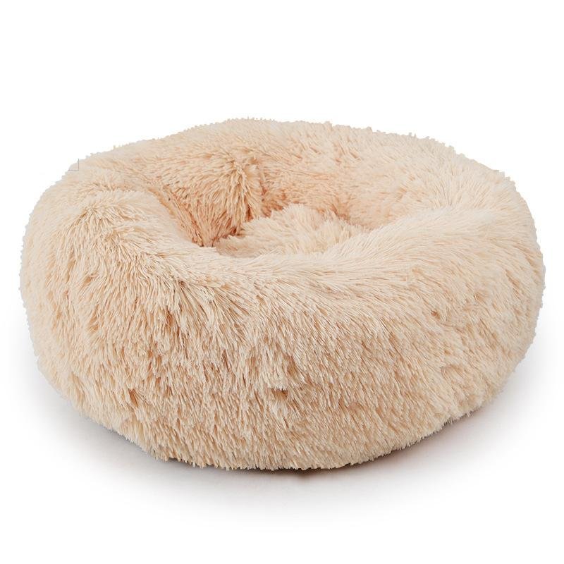 Soothing Calming Donut Pet Bed in Beige - House Of Pets Delight (HOPD)