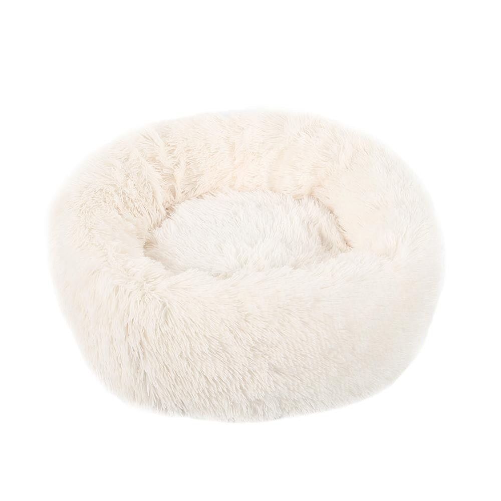 Soothing Calming Donut Pet Bed in White - House Of Pets Delight (HOPD)