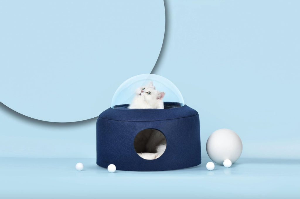 Space Capsule Cat Bed in Navy - House Of Pets Delight (HOPD)