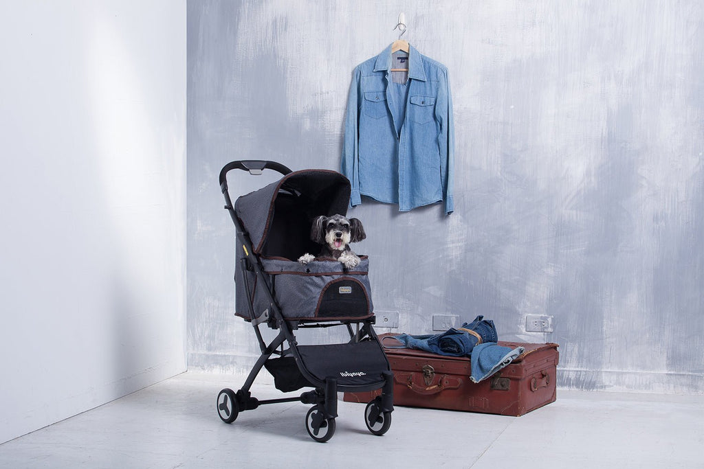 Speedy Fold Pet Buggy – Grey Denim - House Of Pets Delight (HOPD)