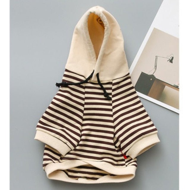 Striped Cotton Dog Hoodie - House Of Pets Delight (HOPD)