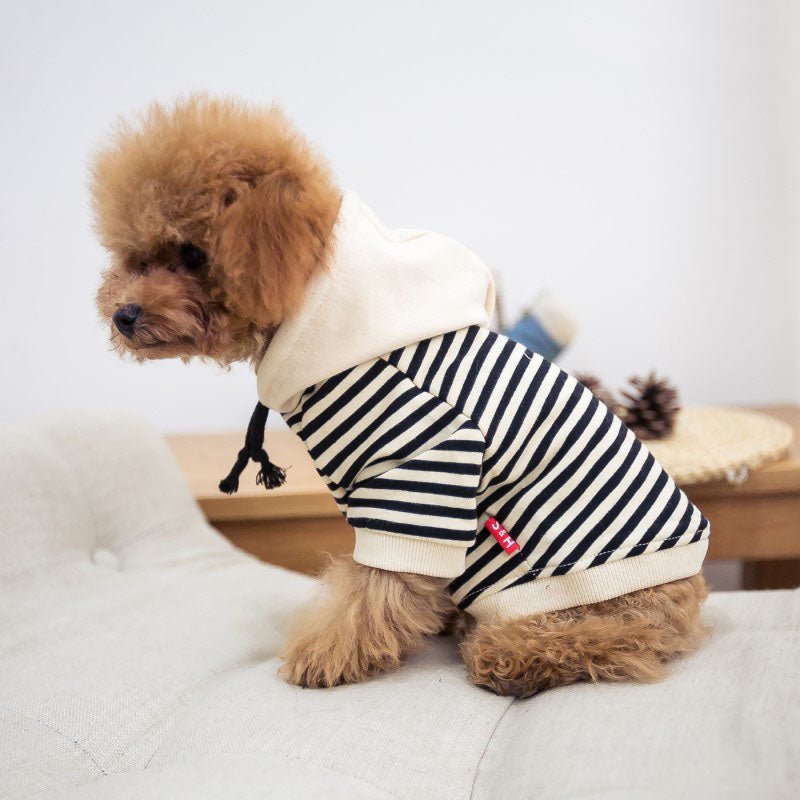 Striped Cotton Dog Hoodie - House Of Pets Delight (HOPD)