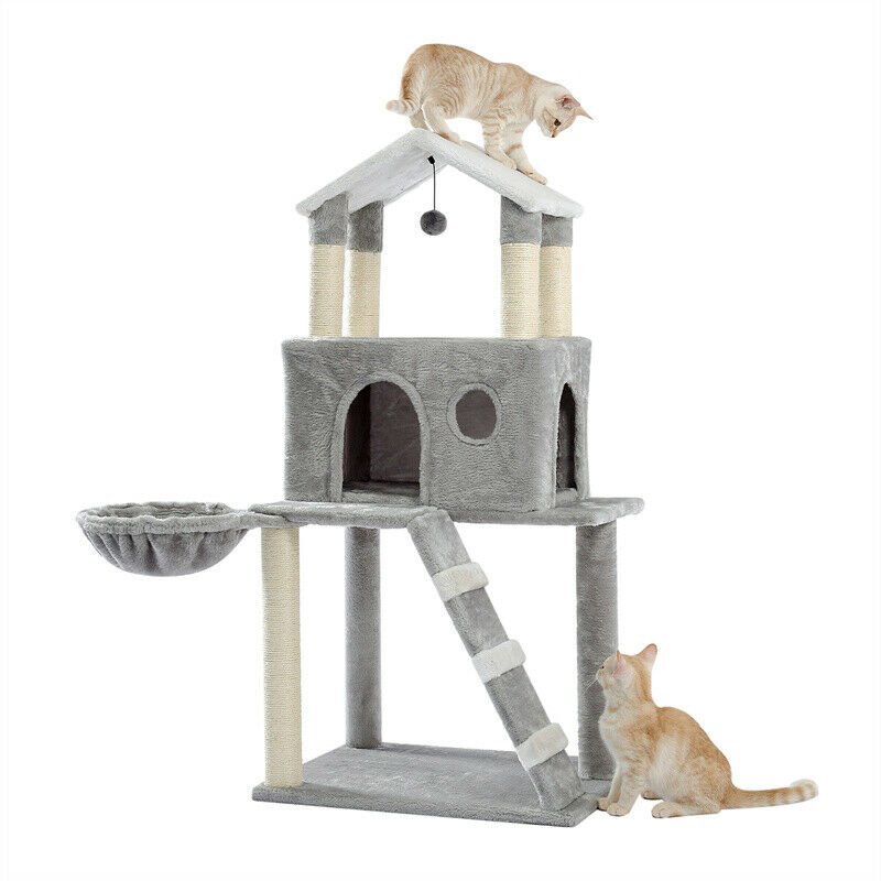 Stylish Winter Home Cat Tree - House Of Pets Delight (HOPD)