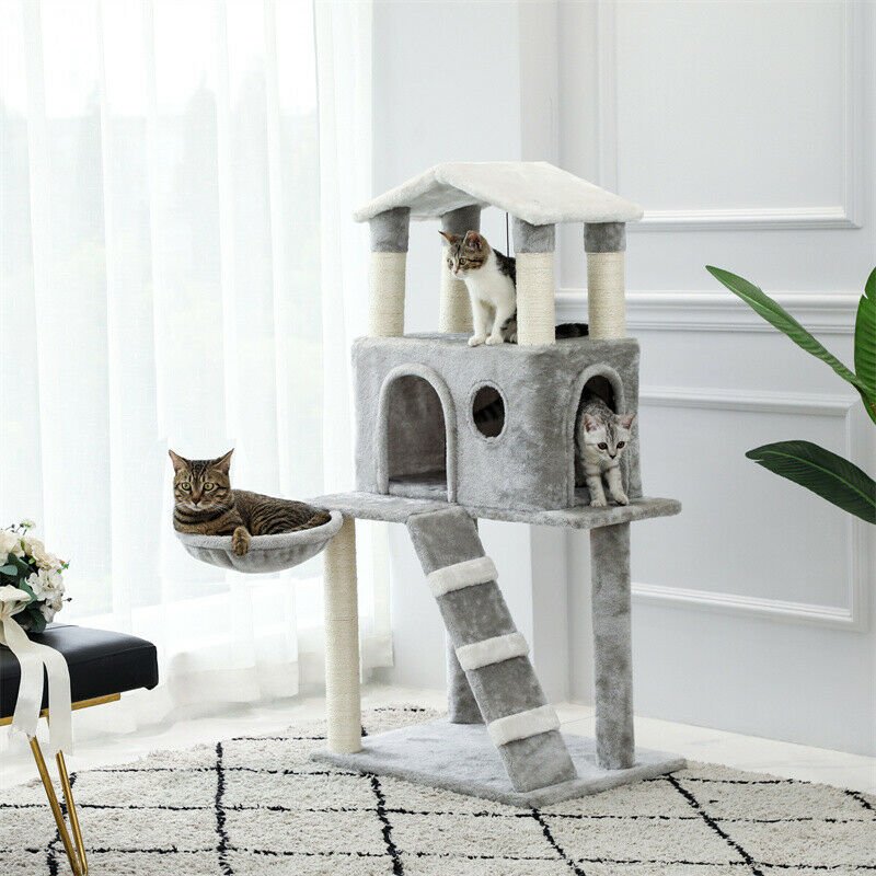 Stylish Winter Home Cat Tree - House Of Pets Delight (HOPD)