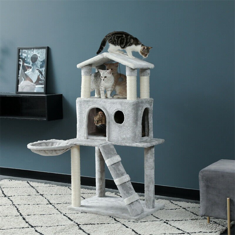 Stylish Winter Home Cat Tree - House Of Pets Delight (HOPD)