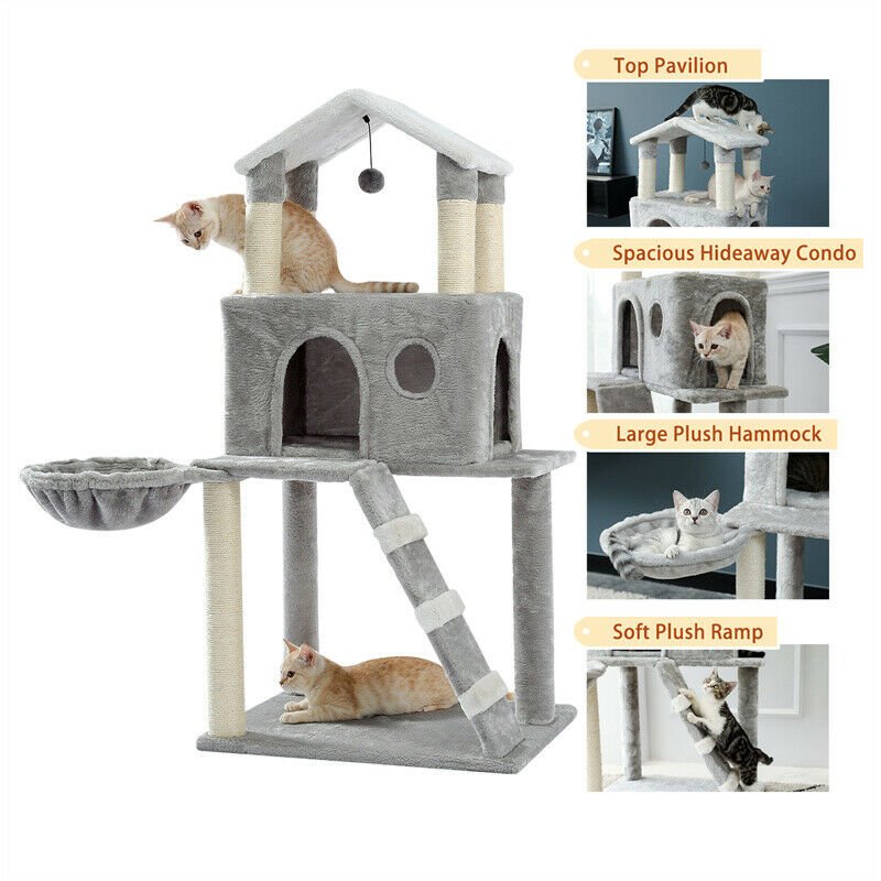 Stylish Winter Home Cat Tree - House Of Pets Delight (HOPD)