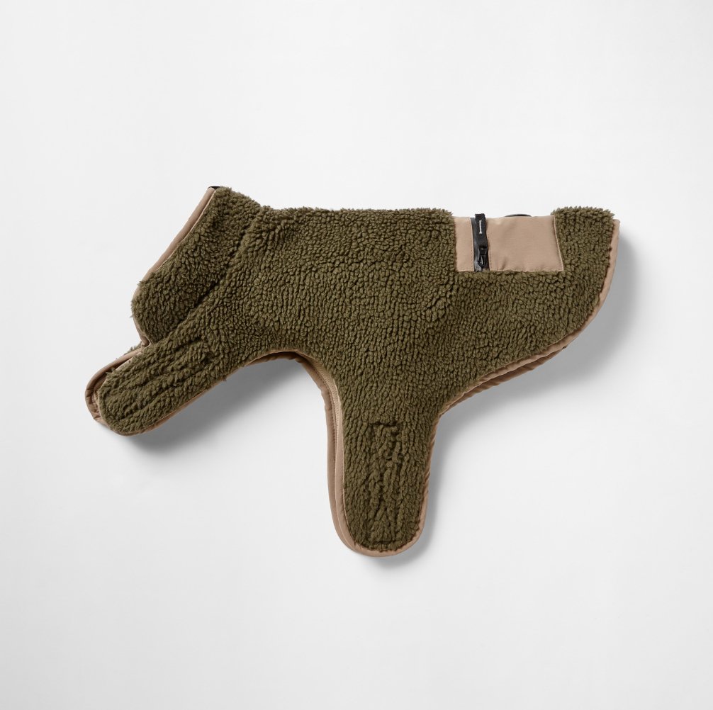 Teddy Dog Coat with Pocket in Khaki/Fawn - House Of Pets Delight (HOPD)