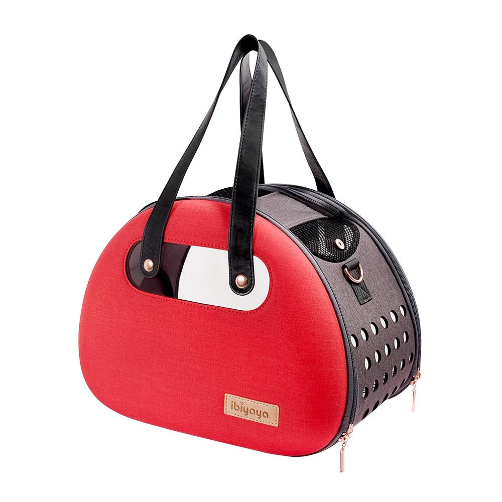 The Bubble Hotel Semi - Transparent Pet Carrier – Scarlet Red - House Of Pets Delight (HOPD)