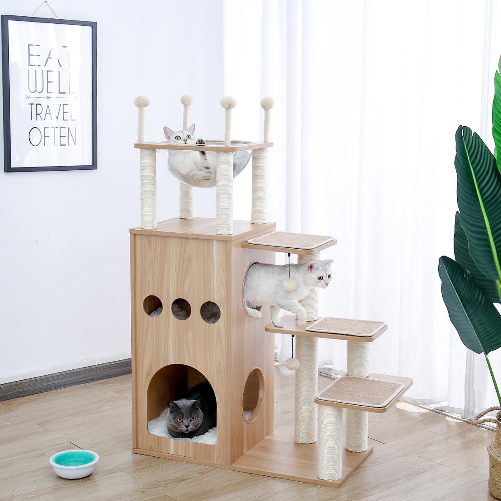 The Castle Deluxe Cat Tower Condo With Large Space Capsule Nest - House Of Pets Delight (HOPD)