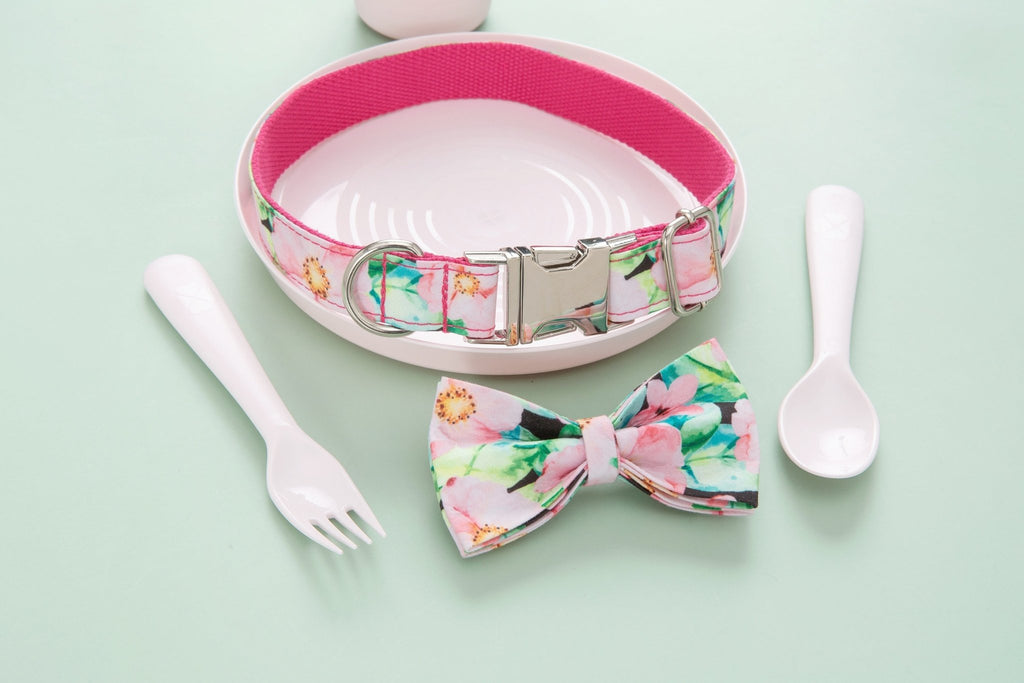 The Floral Collar With Bow - House Of Pets Delight (HOPD)