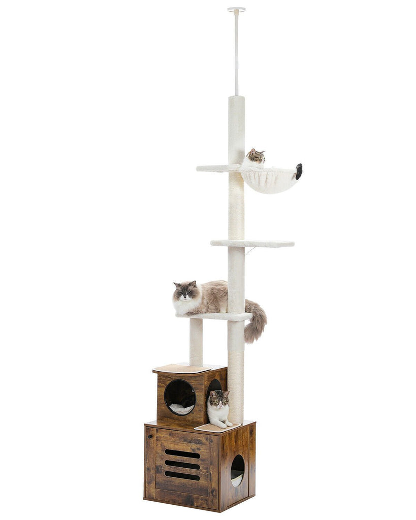 The High Ceiling Crawler - Cat Tree in Brown - House Of Pets Delight (HOPD)