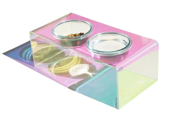 The Holographic Aurora Elevated Pet Feeding Table (PREORDER) - House Of Pets Delight (HOPD)