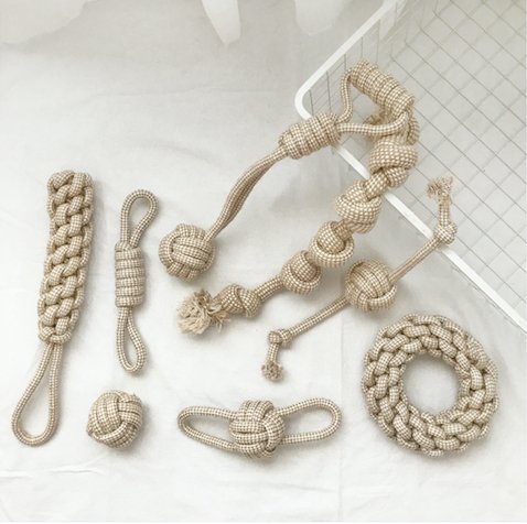The Play Set - Dog Hemp Rope 9pc Toy Bundle - House Of Pets Delight (HOPD)