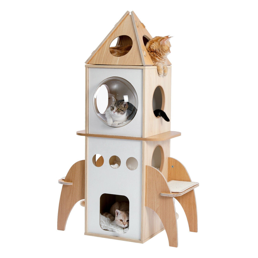 The Rocket Cat Tree Scratching Post Condo - House Of Pets Delight (HOPD)