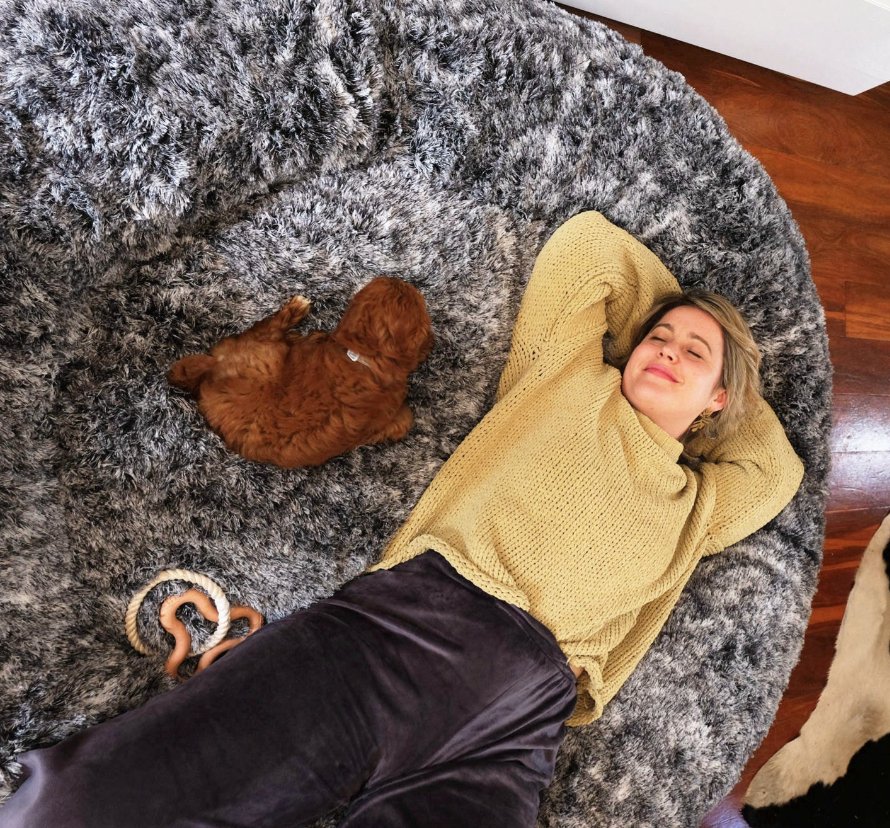 TheNapBed 1.8m Human Size Calming Pet Bed in Brown - House Of Pets Delight (HOPD)