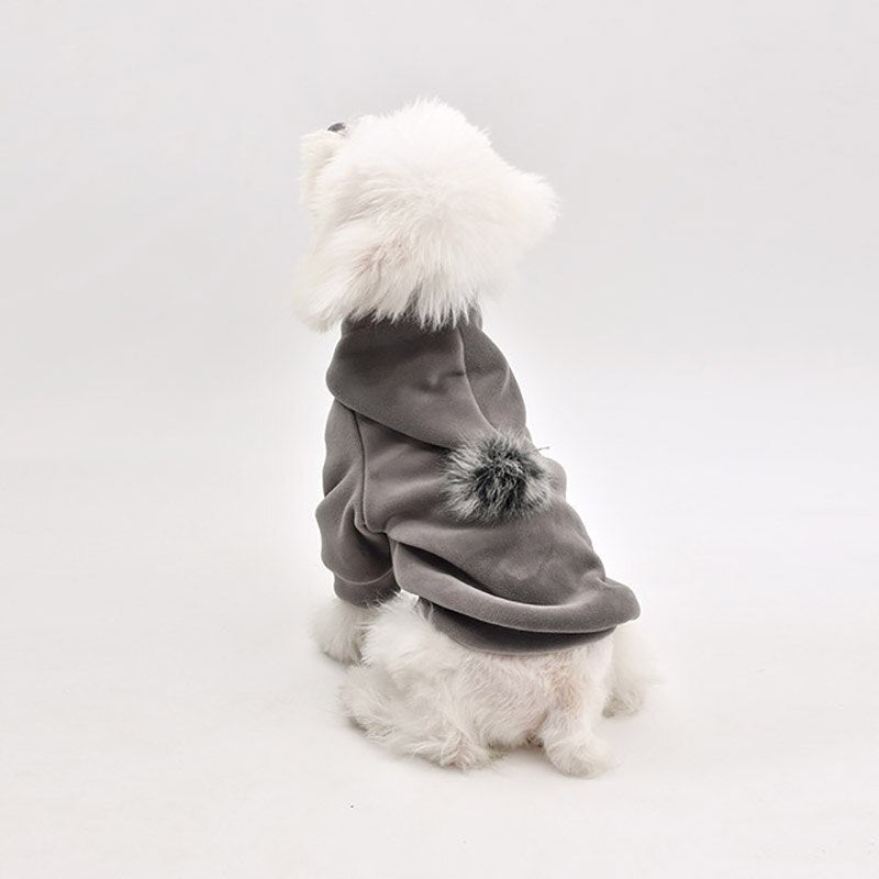 Thick Cotton Pom Pom Pet Hoodie - House Of Pets Delight (HOPD)