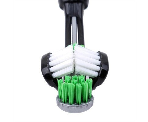 Three - Head Multi - Angle Dog Cat Toothbrush - White - House Of Pets Delight (HOPD)