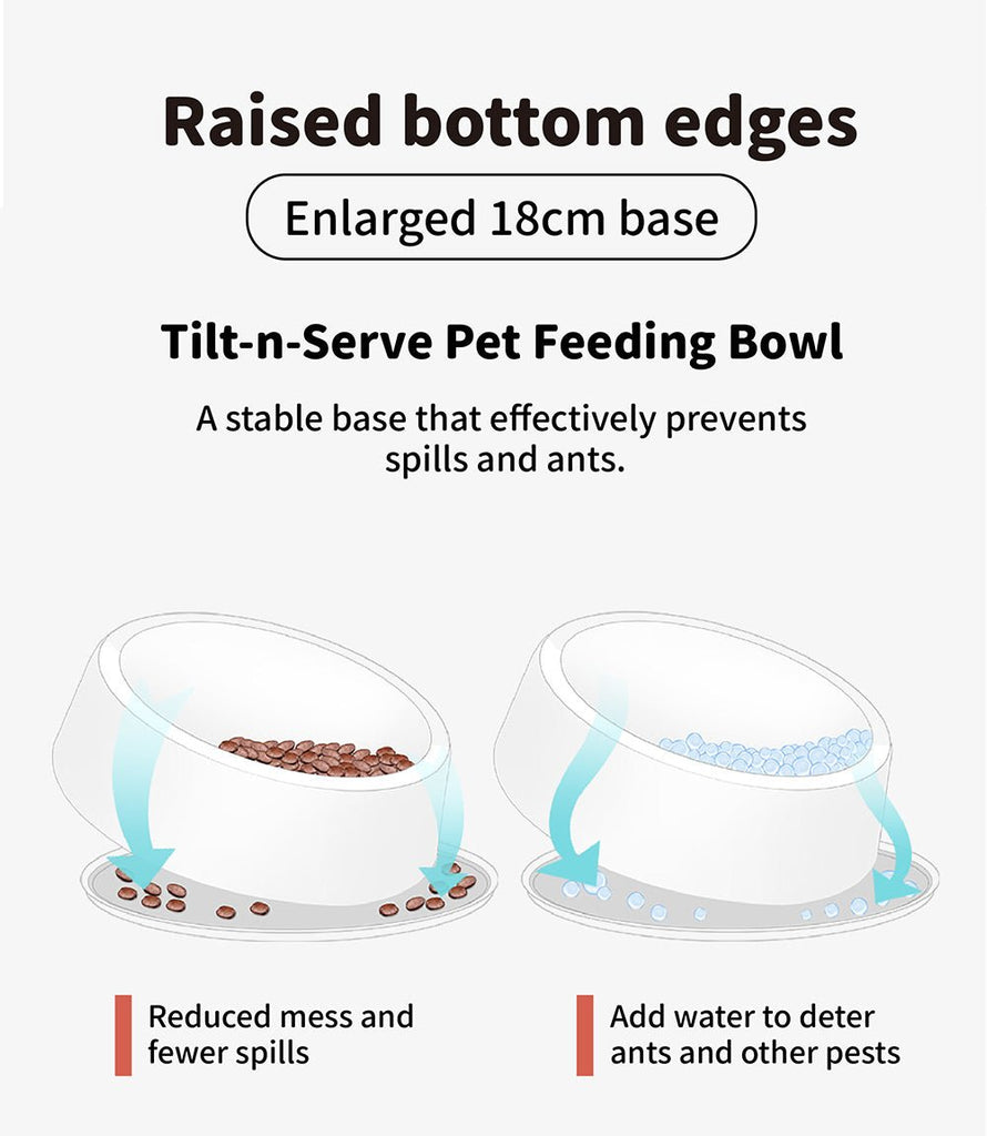 Tilt - n - Serve Pet Feeding Bowl - House Of Pets Delight (HOPD)