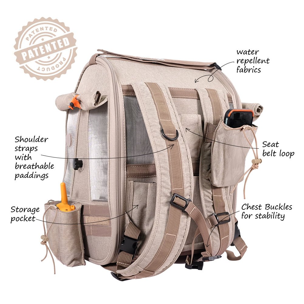 TrackPack for Birds, Patented Bird Carrier Backpack with Perch, Airline Approved Cage Bag - House Of Pets Delight (HOPD)