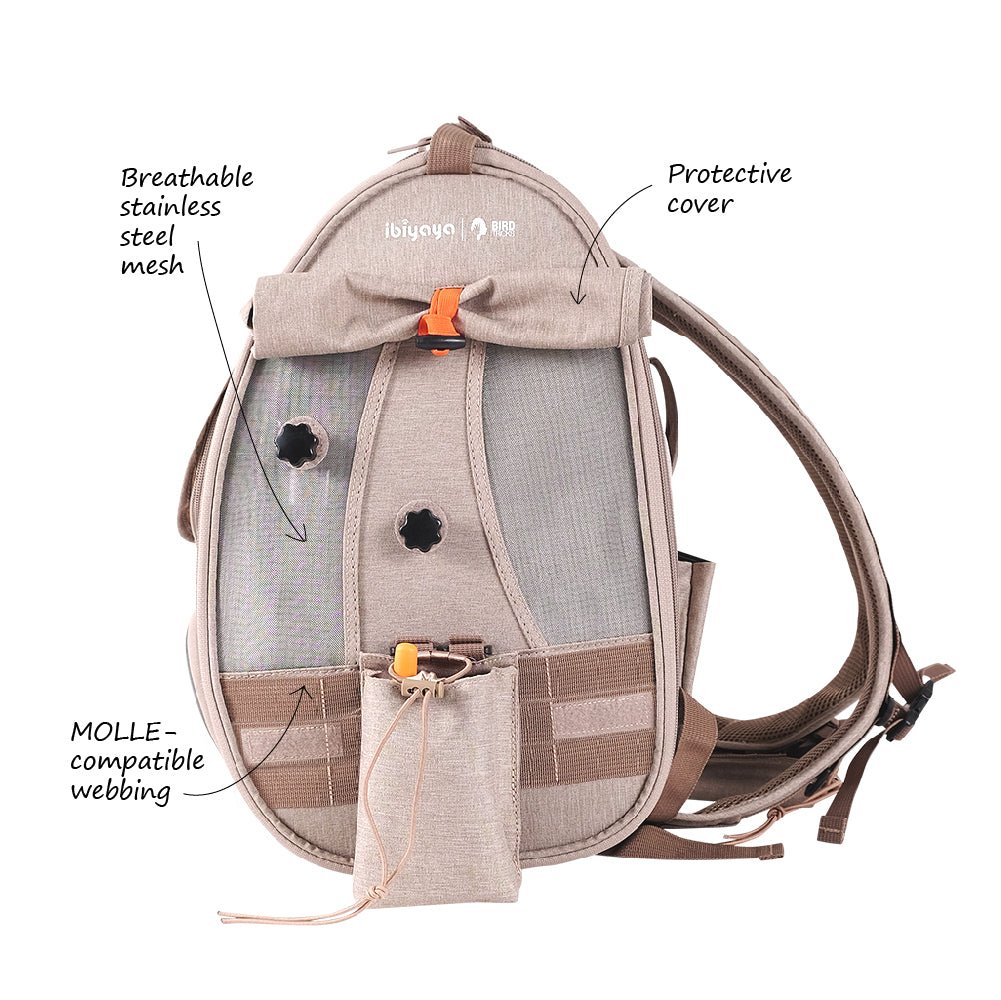 TrackPack for Birds, Patented Bird Carrier Backpack with Perch, Airline Approved Cage Bag - House Of Pets Delight (HOPD)