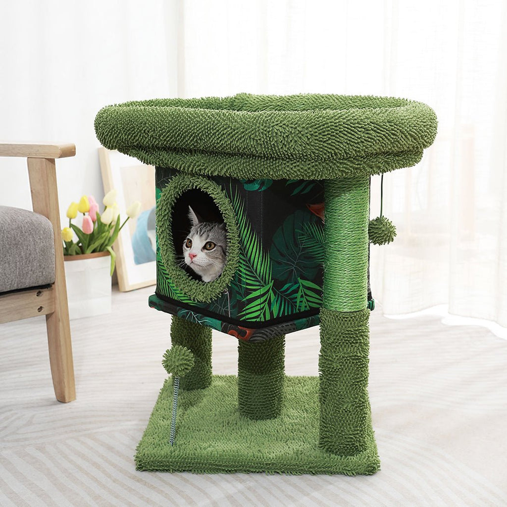 Tropical Cat Condo Scratcher - House Of Pets Delight (HOPD)