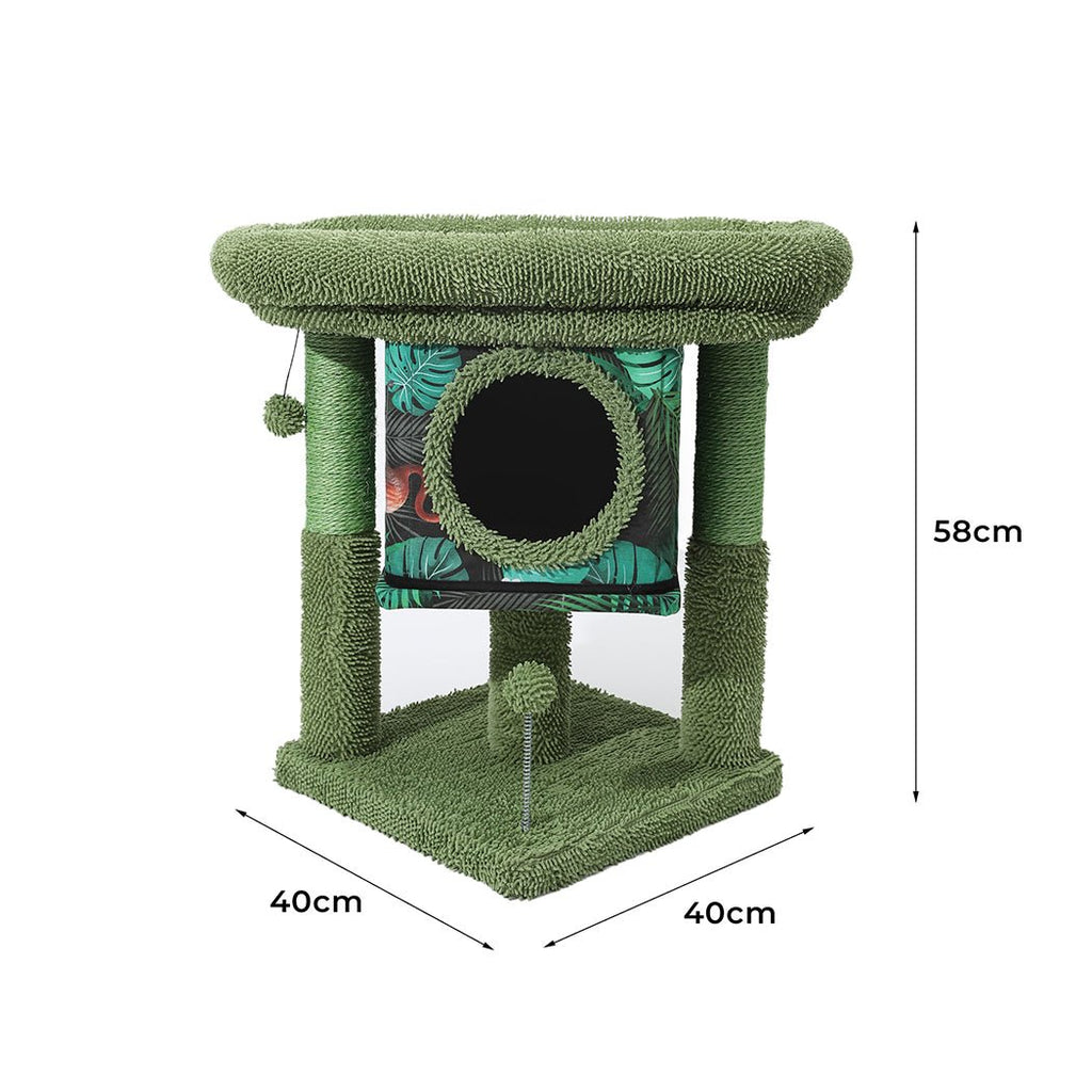 Tropical Cat Condo Scratcher - House Of Pets Delight (HOPD)