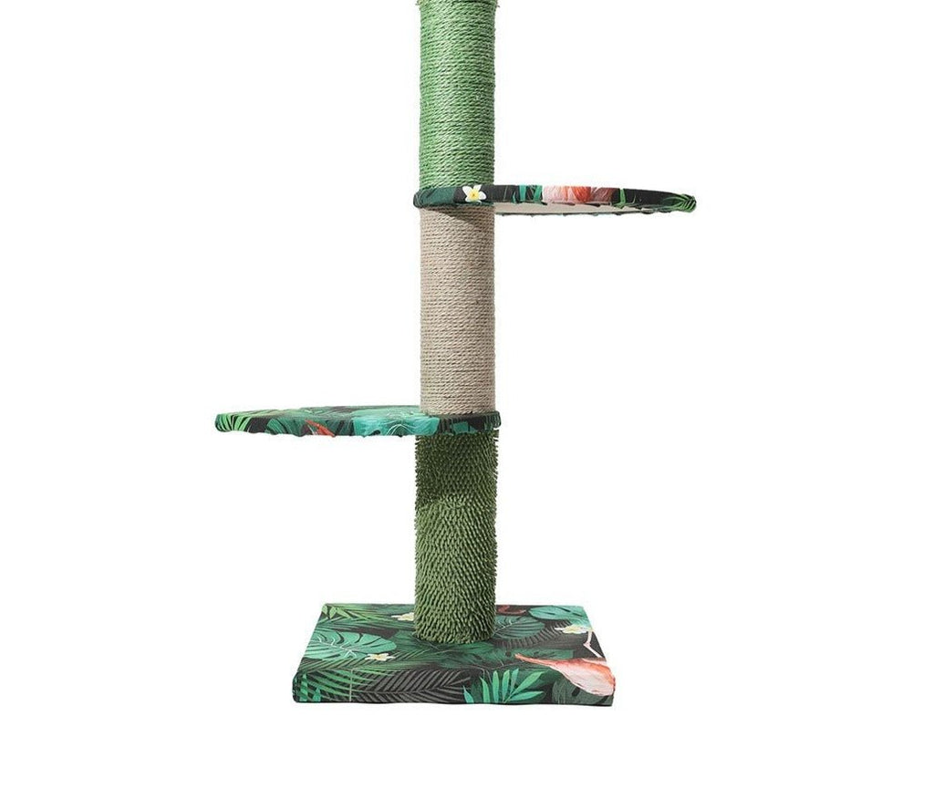 Tropical Cat Scratching Post Tower - House Of Pets Delight (HOPD)