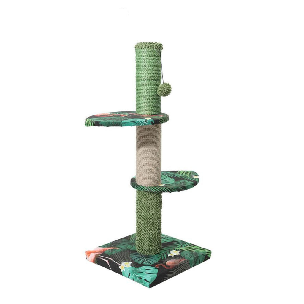 Tropical Cat Scratching Post Tower - House Of Pets Delight (HOPD)