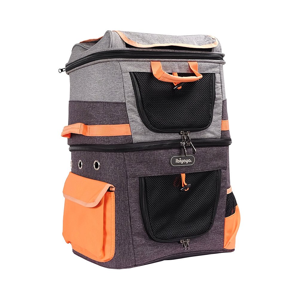 TWO - TIER HANDSFREE PET BACKPACK CARRIER - House Of Pets Delight (HOPD)
