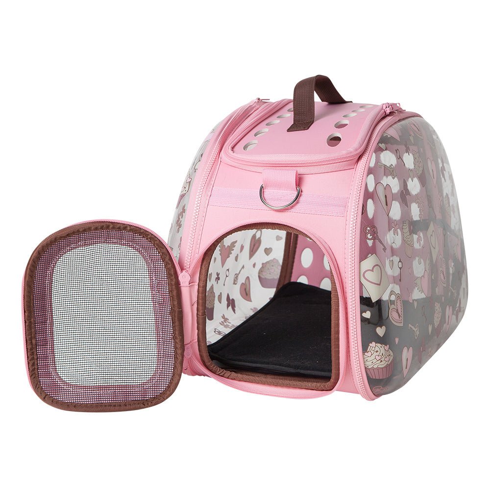 Valentine Transparent Hardcase Carrier - House Of Pets Delight (HOPD)