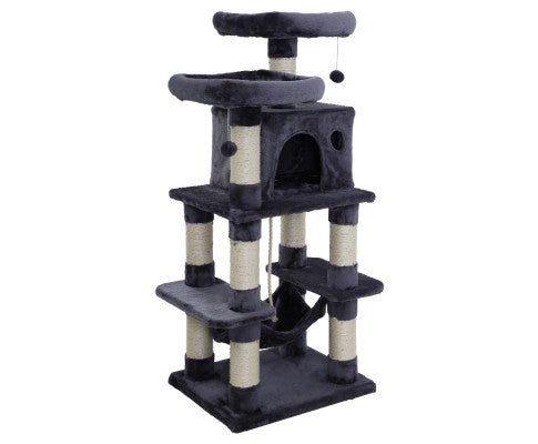 Velvet Cosmo Pet Cat Tree Scratcher Condo House - House Of Pets Delight (HOPD)