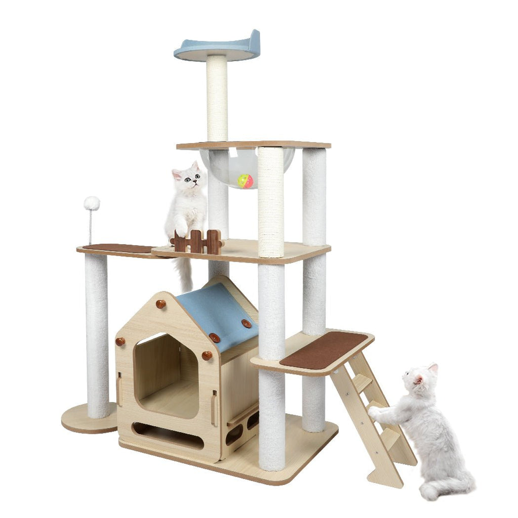 Windmill Wood Cat Condo House 138cm - House Of Pets Delight (HOPD)