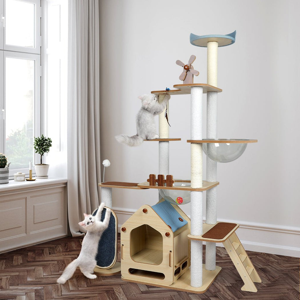 Windmill Wood Cat Condo House 168cm - House Of Pets Delight (HOPD)