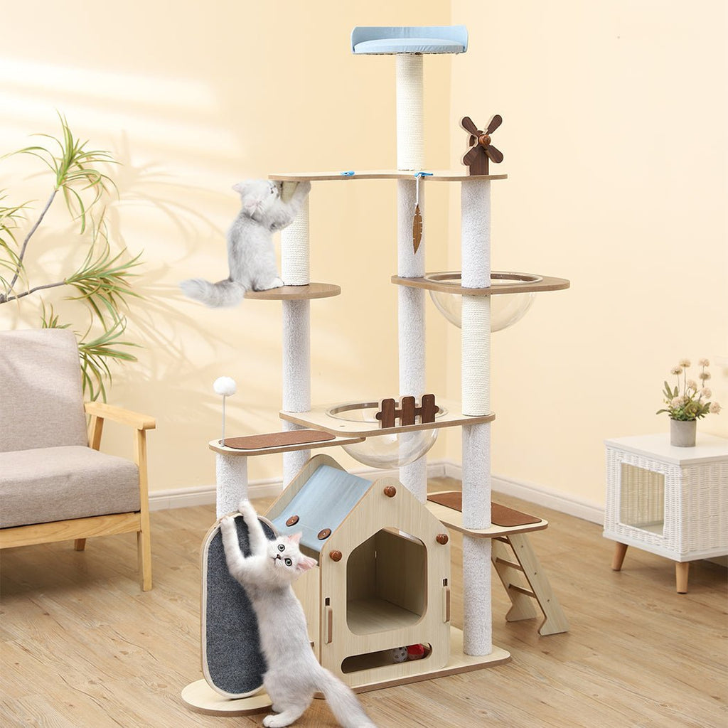 Windmill Wood Cat Condo House 168cm - House Of Pets Delight (HOPD)